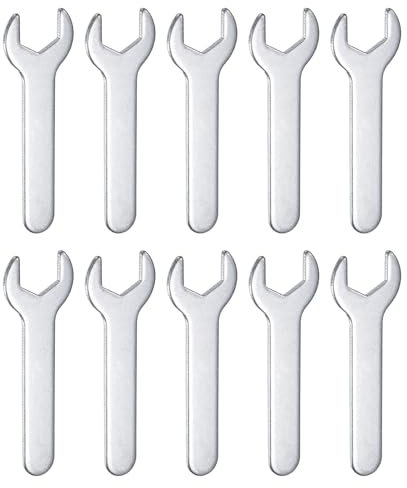 sourcing map 10pcs Small Wrench Open End Wrench 13x70x2mm Metric U-Shaped Single Open Ended Spanner Super Thin Small Flat Head Galvanizing Wrench for Automotive Repair Furniture Assembly