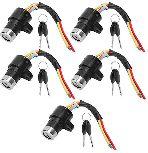 Blocco alimentatore per bici elettriche, 5 set Blocco alimentatore per scooter elettrico Interruttore a chiave Serratura elettrica Blocco porta Accessorio di ricambio per scooter