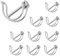 Pipe Folding Cotter Pins, 6 x 45 mm Locking Pin, Pack of 10 with Snap Closure, Galvanised Cotter Pins, Safety Bolts, for Farm, Lawn, Garden