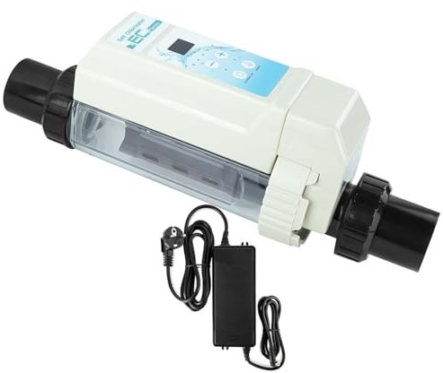 SystèMe De Chlore Au Sel Pour Piscine, SystèMe De Chlore Pour Piscine Avec Affichage De La Salinité, Nettoyage Automatique, GéNéRateur De Chlore Au Sel Pour Piscines Hors Sol Et SPAs,80M³/16g/hr