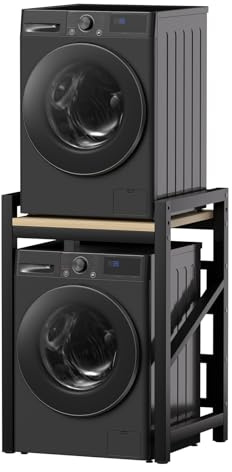 ACLFF Mueble para Lavadora Ahorro de Espacio, Armario Lavadora en Metálico, Gabinete de Lavadora Altura Regulable, Capacidad de Carga 300 kg, para BañO, Cocina, BalcóN, Lavandería