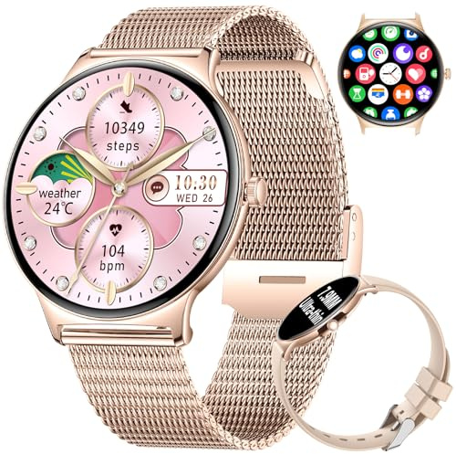 LIGE Smart Watches for Women with Bluetooth Call, 1.43 AMOLED Ultra-Clear Screen with Heart Rate/Sleep Monitor, 7.9mm Ultra-thin, Fitness Tracker Smart Watch with 120+ Sport Modes for Android iOS