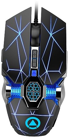 CONGARTENO Souris USB Gamer Ergonomique Éclairage LED RGB, Capteur Optique 3200 Dpi, Matériau Abs Antidérapant pour Ordinateur Portable et PC de Bureau