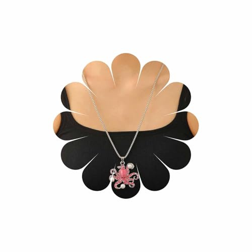 Wendalern Boho Strass Perle Oktopus Halskette Diamant Cz Tentakel Krake Anhänger Halskette Niedlich Sommer Strand Lange Box Kette Ozean Halsketten Schmuck Für Frauen