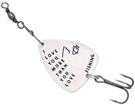 TOYANDONA Edelstahl Drillingshaken Für Angelköder Plektrumköder Aus Metall Angeln Im Freien Mit Buchstabenmuster Always Your Little Girl