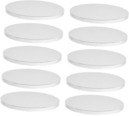 Cabilock 10pezzi Base Rotonda in Cartone Per Torta Vassoio Per Dessert Supporto Leggero e Robusto Per Dolci Da Te Feste