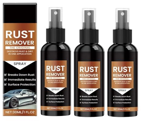 Power Rostentferner-Spray, leistungsstarker Metallreiniger für Rostbehandlungen, Mehrzweck-Anti-Rost-Inhibitor, Entrosting-Spray, Autowartung, Reinigung, Rostlöser, 3 Stücks