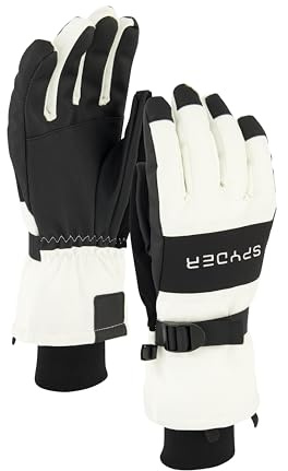 Spyder Isolierte Damen-Skihandschuhe, Weiß, Größe M