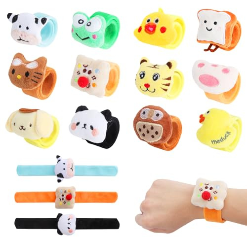 KQDRAVINE 12 stycken snäpparmband barn djur snäpparmband festpresenter klapparmband små presenter barn pojkar flickor för födelsedagsfester och högtidsfiranden
