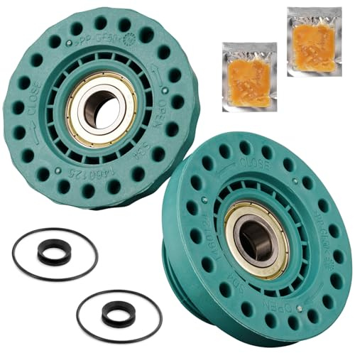 Lagerung Set Links + Rechts für Waschmaschine Electrolux für AEG für Zanker für Zanussi 4055070744 4071430963, Trommellager Rollenlager Lagernabe inkl. Kugellager, Dichtungen, O-Ring, Fett
