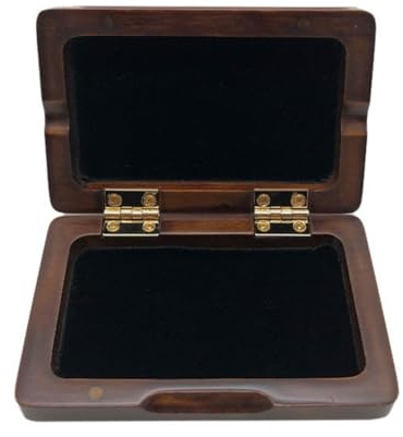 Gettimore Aufbewahrungsbox für Oboenblätter aus Holz mit Belüftungsdesign, kompakte Schutzbox für Oboe/Fagott/Suona-Pfeife, sicherer Verschluss, glatte Oberfläche, Kastanienbraun