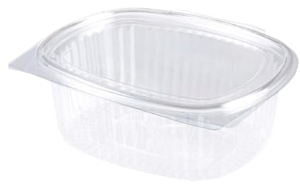Generico set VASCHETTE TRASPARENTI OPS coperchio attaccato Contenitori Ermetici Alimenti Gastronomia, Banco Frigo, Meal Prep e Porta Pranzo – Made in Italy (50 pz ovali 130x98x50 mm 500ml)