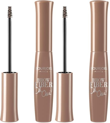 Bourjois Mascara Sopracciglia Brow Fiber Oh Oui, Gel per Sopracciglia con Fibre, Formula a Lunga Durata, 01 Biondo (Confezione da 2)