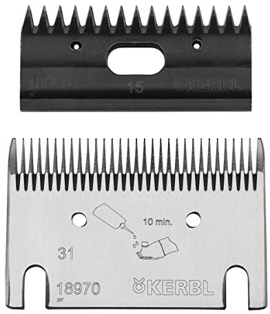 Kerbl 18961 Schermesser-Set Kerbl Premium, Rind / Pferd 31/15 Zähne