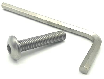 20 x Schraube für Doppelstabmattenzaun Edelstahl M8,40mm + 5,5 Inbusschlüssel Zaunzubehör Zaunpfosten Zubehör Zaun Pfostenzubehör