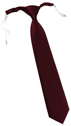 TigerTie Designer Security Sicherheits Krawatte in einfarbig Uni - vorgebunden mit Gummizug