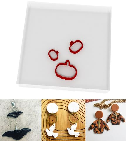 Custom Cutters Pumpkin Shape Polymer Clay Cutters | MINI/Tiny Plastic Cutter for Baking, Fondant, Pastry, Icing, Jewellery (1.5/2/3CM)