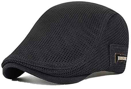 Bigoco Gorra Boinas Plana Respirable Hombre,Gorras Irlandesa Ajustable Cabbie Gatsby Cap,Newsboy Casquillo Sombreros,Clásico Flat Cap con Visera Sombrero