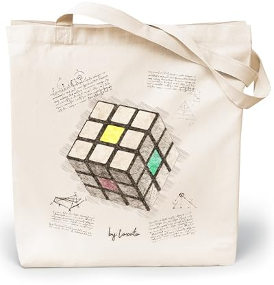 Loxato Jutebeutel Kunst Bedruckt - Stofftasche - Einkaufstasche Damen | Stoffbeutel, Baumwolltasche 100%, Canvas-Stoff 220 g/m2, Lange Henkel 70cm, Tragetasche, Kunst Motiv