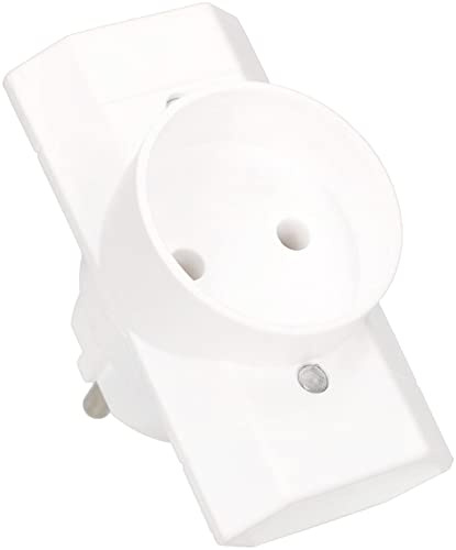 KOTARBAU® Multiprise Blanche Triple Prise Terre 2 Prises Plates et Une Prise Ronde