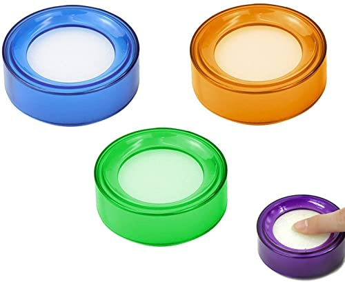 GNAUMORE Humidificateurs à Doigts,Humidificateur à Bouts de Doigts(3 Pièces),Humidificateur Humide Doigt,Tampon Humidifiant Doigts,pour Calcul Papier,Factures,Documents,Papier Et Timbres