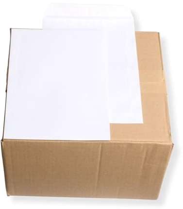 500 St. B5 Versandtaschen 176 x 250 mm weiß ohne Fenster Briefumschlag selbstklebend