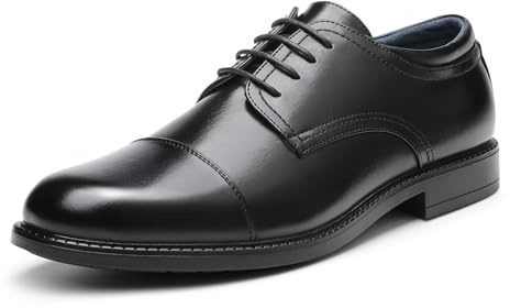 Bruno Marc Men's Formal Dress Shoes Brogues Derbys,DOWNINGWIDE-01,Black,8.5 Wide UK /9.5W US