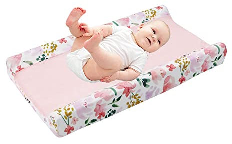 ISAKEN Housse de Matelas à Langer en Tissu Éponge, Housses de Matelas à Langer Universelles pour Bébé, Housse Douce pour Matelas à Langer Draps Housse Doux pour bébé garçon et Fille 81 x 41 x13cm