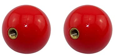 GSHLLO 2 Pcs 35mm Round Joystick Heads Arcade Game Stick Ball Top Joystick Ball Top Rocker Balltop Handle Arcade DIY Parts Replacement Red [video game]