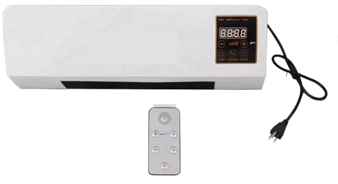 Small Air Conditioner, Wall Mounted Heating Machine Highly Efficient Wide Angles Mobile Small Air Conditioner Indoor Space Heater for Bedroom Living Room Office (US Plug)