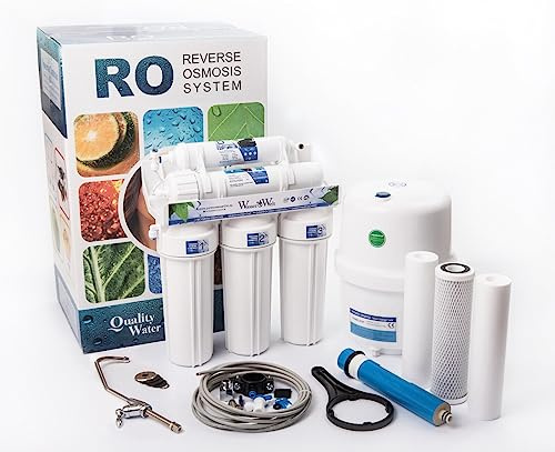 5-Stufen Umkehrosmoseanlage - Wasserfilter, 75 GPD Membran, 3,2 GAL Behälter