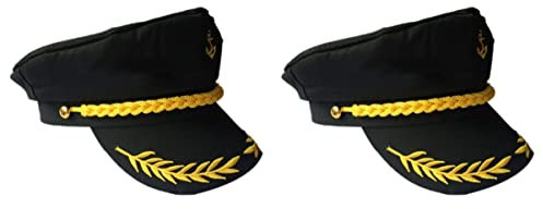 Holibanna 2 STK Herren Kapitän Kostüm Party-Captain-Hut Benutzerdefinierte Kapitänsmütze Schiebermützen Für Herren Roter Hut Für Männer Matrosenkapitän Kostümhut Kleidung Kind Partyhut