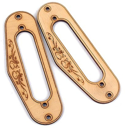 VINTORKY Lot De 2 Bagues De Montage En Cadre Érable Pour Micro Guitare Électrique Style Tl, Simple Bobinage Et Humbucker, Trou Intérieur 15 Mm, Accessoires Pour Guitare Électrique
