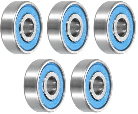 QUARKZMAN 5 st miniatyrer 5 x 16 x 5 mm djupa kullager med dubbla tätningar för elmotorer, hushållsapparater, trädgårdsmaskiner, P6 (Abec 3)