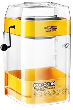 hxoity Automatic Stirring Hot Oil Popcorn Popper Maker Large Capacity Electric Popcorn Maker Machine 5 Min Fast Popping with High Blasting Rate Non-stick Material with 3 Measuring Cups