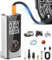 Gonfleur Pneus Voiture Sans Fil, 150PSI Compresseur à Air Portatif, 6000mAh Mini Compresseur à Air Gonfleur, Inflation Rapide, Arrêt Automatique, Electrique Compresseur pour Voiture Vélos Motos Boules