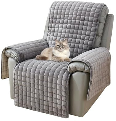 Tolenre Sesselschutz Sofa Armlehnenbezüge, 1 Sitzer Anti-Rutsch Sesselschoner für Relaxsessel Relaxsofa, Relaxsessel Bezüg Kratzfest Sesselauflage Relax, Fernsehsessel Schutzbezug für Zuhause