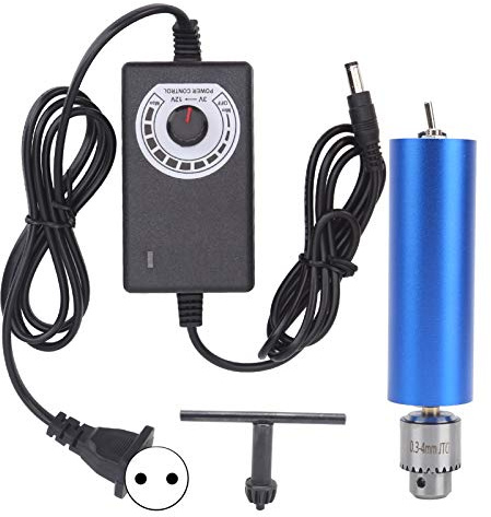 Klanata AC100~240V 0.3-4mm Taladro manual eléctrico micro ajustable, amoladora de corte de madera portátil de aleación de aluminio para tallar y pulir bricolaje