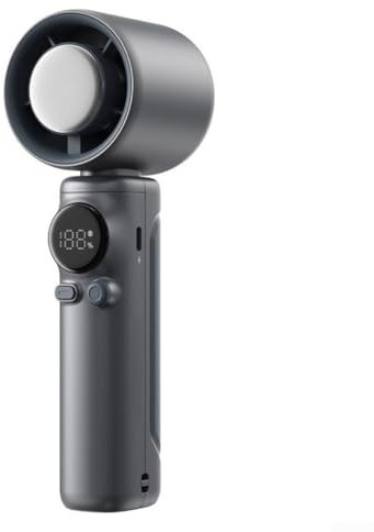 CWOQOCW Ventola di raffreddamento portatile, ricaricabile e leggera, per viaggi e ufficio, silenziosa, con velocità regolabili, colore nero