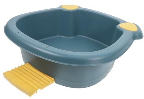 KICHOUSE Baño Multifuncional con Tabla de Lavar Pequeña Diseño Divertido Plástico para Uso Doméstico Lavado de Ropa para Apartamentos