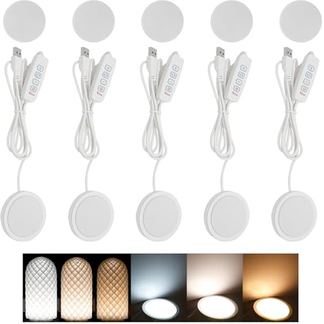 5 Stück 3D-Drucker LED-Lampen-Kit für 001 LED-Lampenbeleuchtungsset für 3D-Druckermodelle 3000-6400K Farbtemperatur LED-Lampen-Set 001 für Schränke Vitrinen Bücherregale