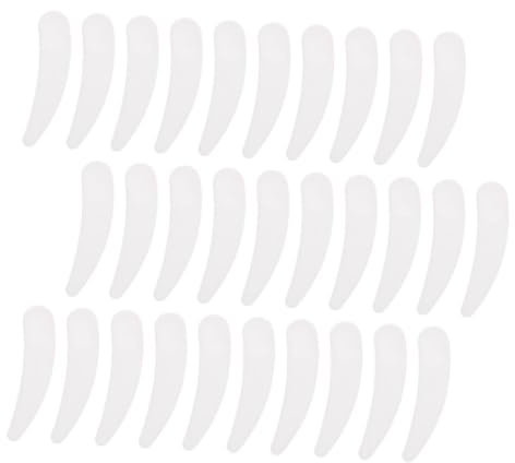 BIUDECO Cuillères à Crèmes Visage en Pp Blanc 100 Outil Pratique pour Soins Peau Application Uniforme, pour Produits Cosmétiques et Voyage