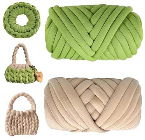 2 Piezas Lana Gruesa para Tejer a Mano Lanas Crochet Lana Gruesa