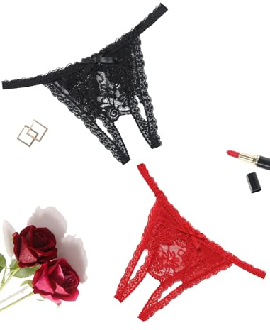Avidlove Lace Panties for Women Sexy Underwear Low Rise Briefs Floral Lace Thong Panties 1-4 Pack