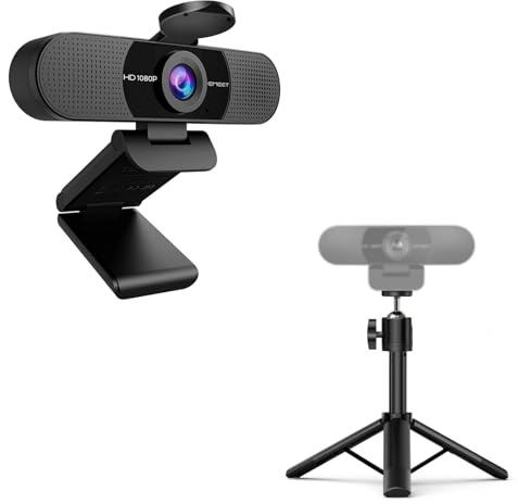EMEET C960 1080P Webcam mit Stativ TD303 - Höhenverstellbar 14.5-31.8cm mit 1/4 Schraube für Flexible Montage