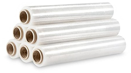 6 Rollen Stretchfolie 150mx500mmx23µm Verpackungsfolie Umzugsfolie transparent