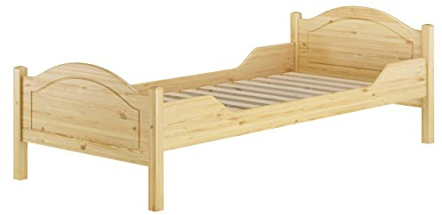 Erst-Holz®Massivholz-Einzelbett Überlänge 100 x 220 mit Rost