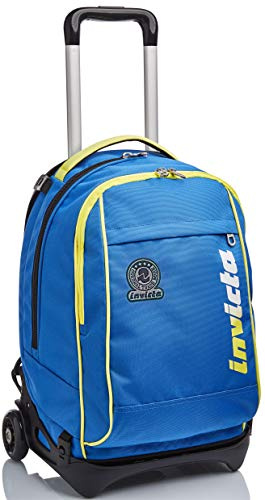 Invicta Trolley Scuola Sganciabile New Tech, Blu, 3 in 1 Spallacci per uso zaino, Zaino Scuola Bambini e Ragazzi