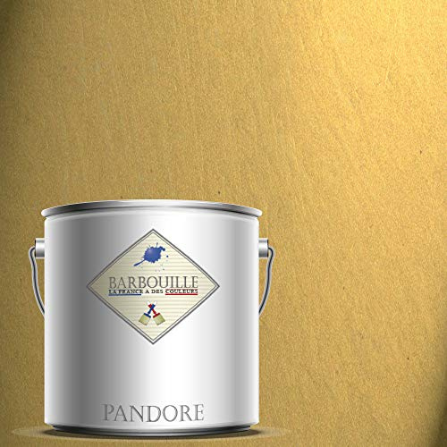 BARBOUILLE Pandore 2.5 Ltr - Peinture Effet Nacree, Metallisee Couleur - Or Jaune - le Precieu Spatule Offert
