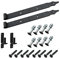 BRESKO Ladenband mit Kloben und Schrauben 2er Set 300-800 mm schwarz Torband Tor Scharnier Türband für Gartentor (2er Set - 300x30mm - Ø10mm)